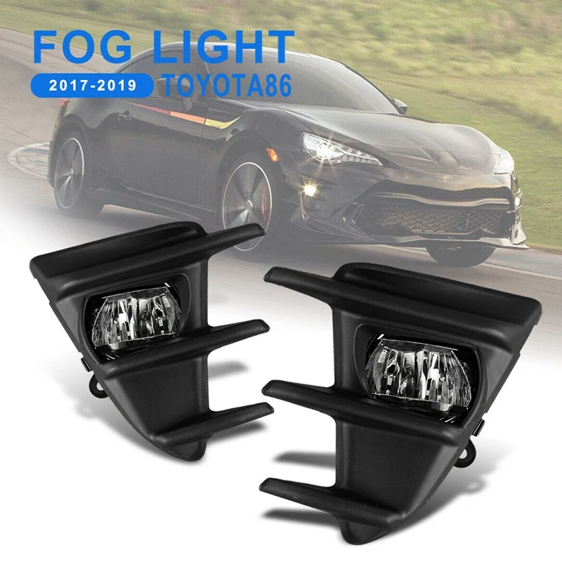 

AU04 -Car LED Fog Lights Bumper Driving Lamps 1 Pair Wiring Switch Kit for Toyota 86 2017-2019