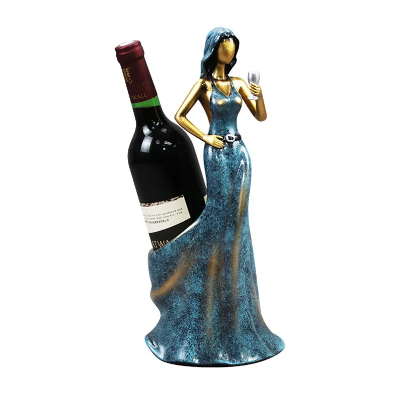 

Винная стойка в скандинавском стиле для красивых платьев, современный винный держатель, миниатюрная модель, фигурка из смолы, Креативные ак...