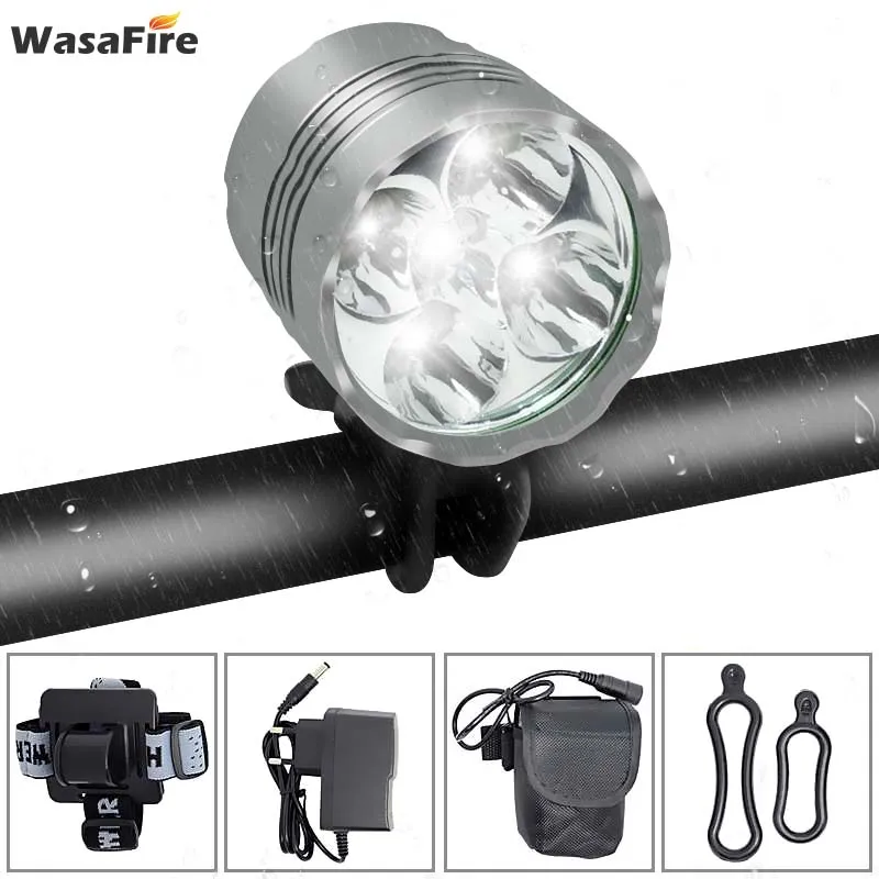 

Wasafire Bike Light Usb Rechargeable 6000 Lumens 3 Mode Bike Headlight 5T6 Led Super Bright Flashlight Front Lights Dropshipping