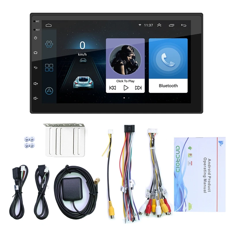 

Автомагнитола 2 Din, Android 10,1, мультимедийный видеоплеер, двойная стереосистема, GPS-навигация, Wi-Fi плеер, 7-дюймовый экран
