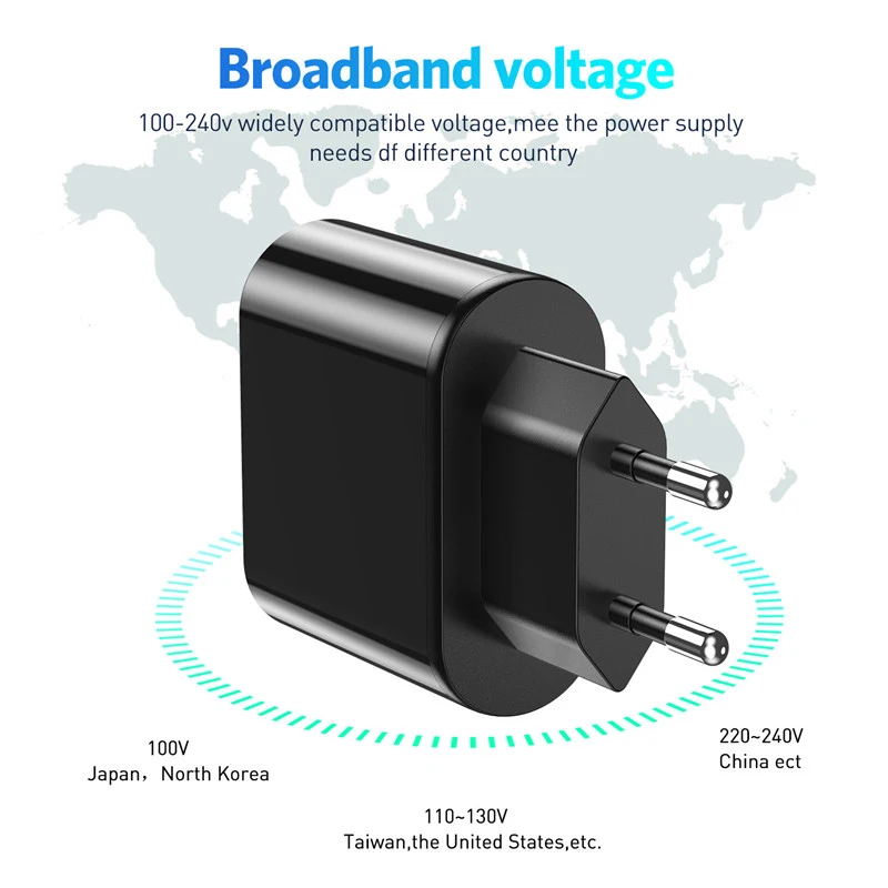 Быстрая зарядка USB зарядное устройство QC 3 0 PD светодиодный дисплей Мобильный