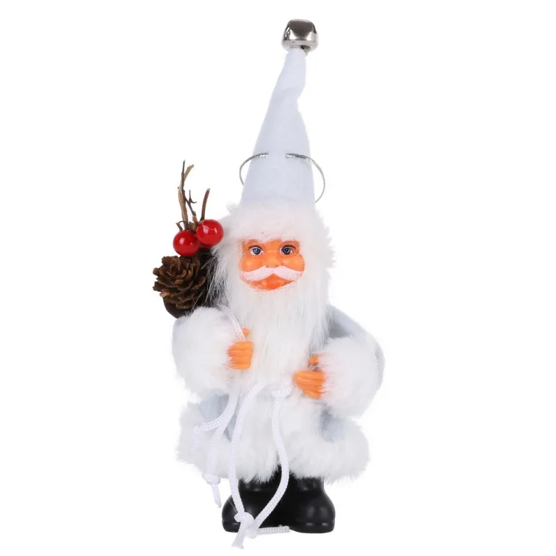 White small 16cm Рождественский Санта-Клаус, кукла, игрушка, Рождественская елка, украшение, изысканное украшение для дома, Рождественский подарок на год - Цвет: White small 16cm
