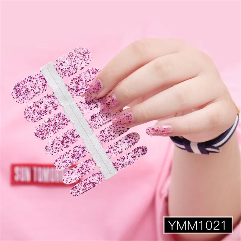 Корейские модные самодельные наклейки для ногтей красота полное покрытие