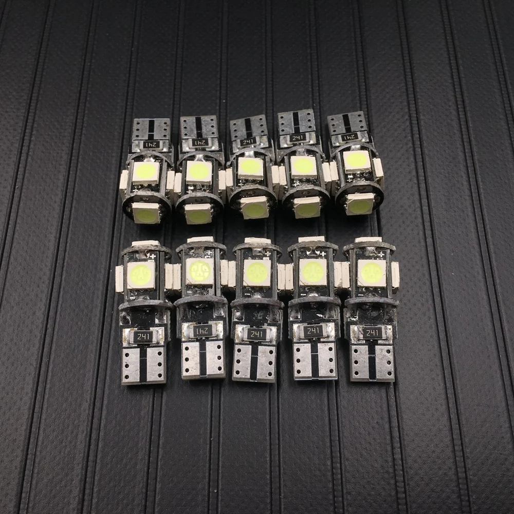 T10 5 SMD 5050 светодиодсветодиодный автомобильная лампа без ошибок W5W 194