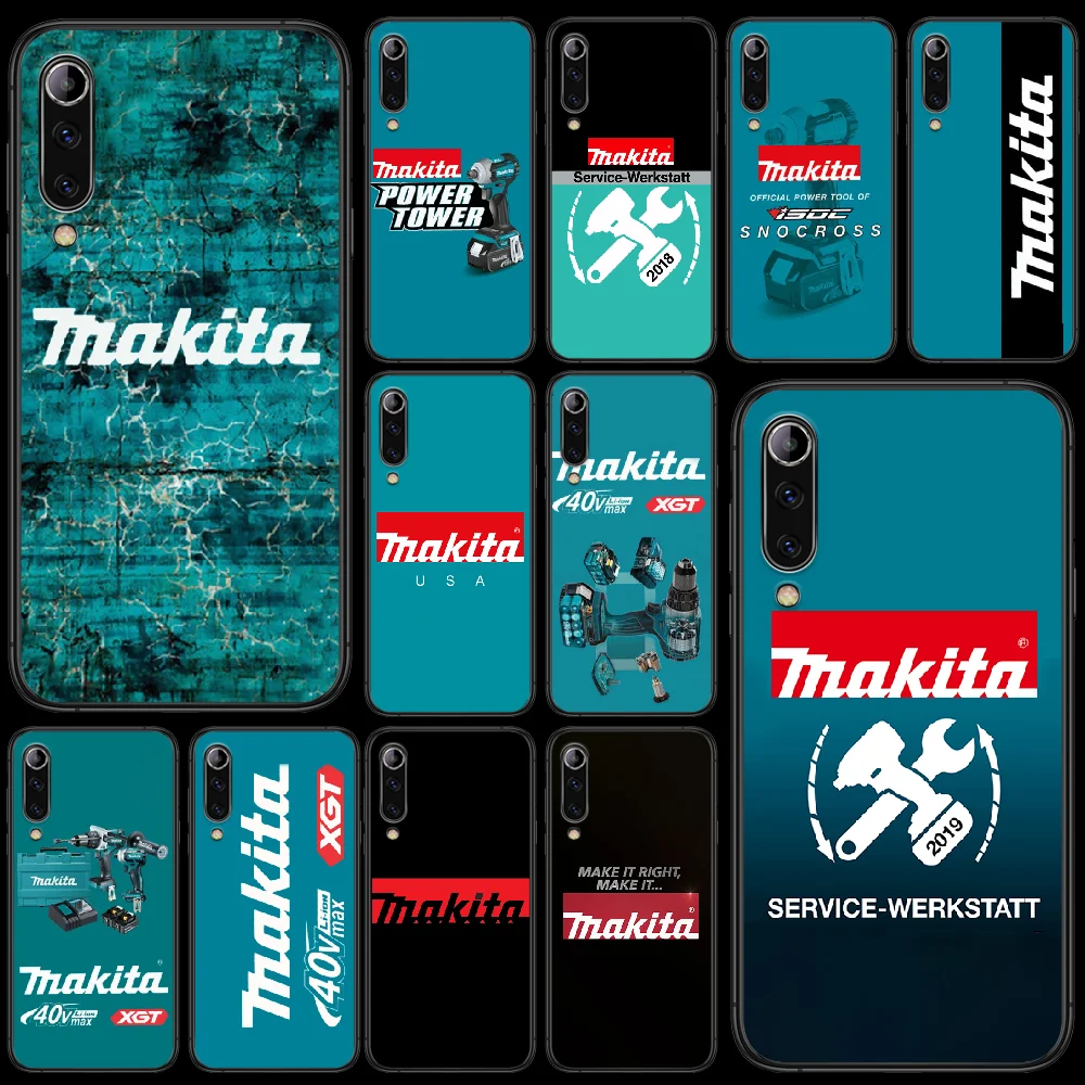 

Toolbox Makita Phone Case For XIAOMI MI 8 9 SE Note 10 T Lite Pro Max 2 POCO X A 3 black Waterproof Luxury Shell Soft Cell