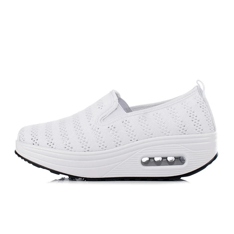 Женские кроссовки для фитнеса на танкетке модная спортивная обувь увеличивающая