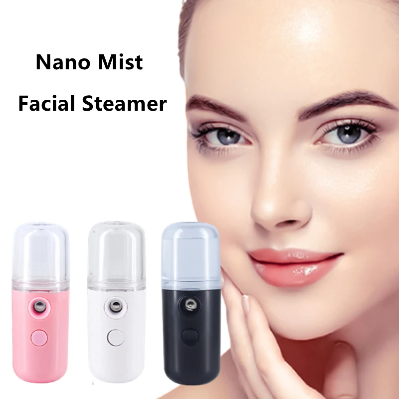 

Mini Nano Mist Sprayer Cooler Facial Steamer USB Rechargeable Humidifier Face Moisturizing Nebulizer Beauty Skin Care Tools