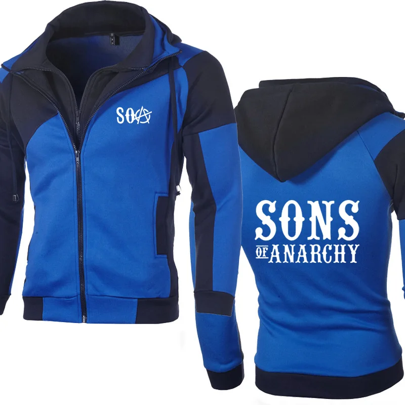 

2021 SOA Sons of anarchy the child SAMCRO Zipper Men Jacket Hoodies Male Casual Sweatshirt Warm Hoody