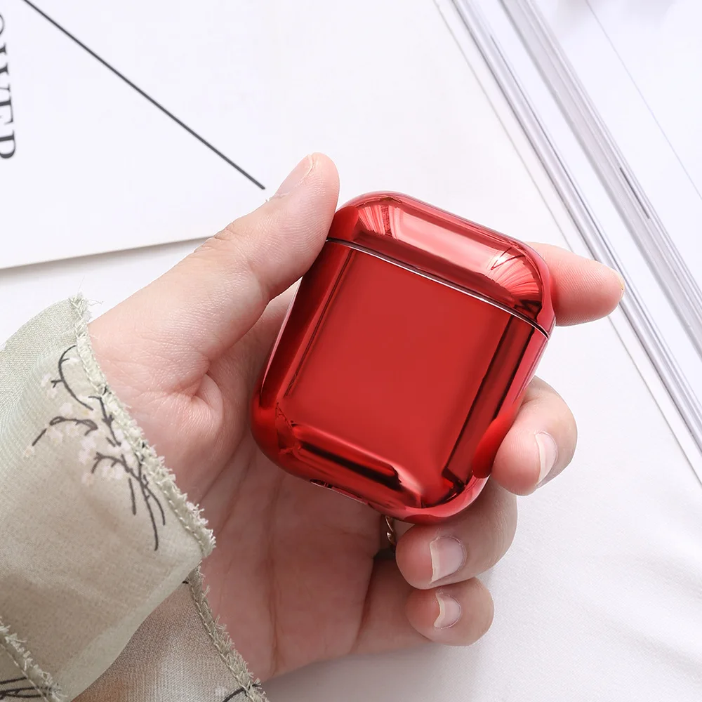 Модный зеркальный защитный чехол для Airpods 1/2 чехол гальванический противоударный чехол PC Box для наушников Чехол
