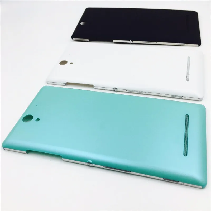 

10Pcs/lot New Back Battery Cover For Sony Xperia C3 S55T S55U D2533 Rear Battery Cover Housing Back Door Case With Power Button