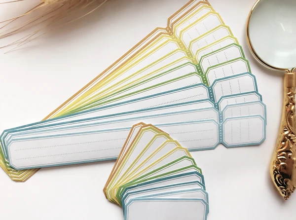 24 шт./компл. Ретро винтажный пустой ярлык прямоугольная Наклейка Набор для