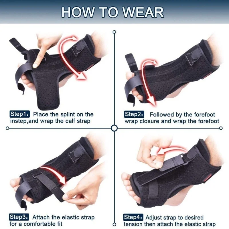 Ночная шина для ночного фасциита ZITY регулируемая эластичная спинной ночи