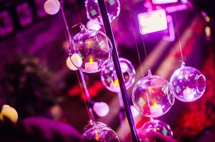 Прозрачный акриловый шар для вазы, чаши, висячего террариума для воздушных растений, контейнера для свечей и декорирования свадебной вечеринки на дереве Манзанита.