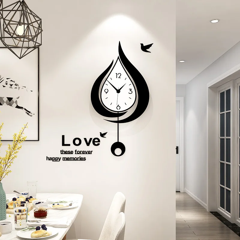 Настенные часы GH Water Droplets современные дизайнерские настенные в скандинавском