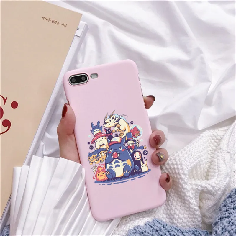 Bonito Тоторо, гибли Аниме Миядзаки Viagem de Chihiro Kaonashi Мягкий ТПУ Caso de Telefone кларо Para iPhone 7 8 Plus 6 5 Max 4