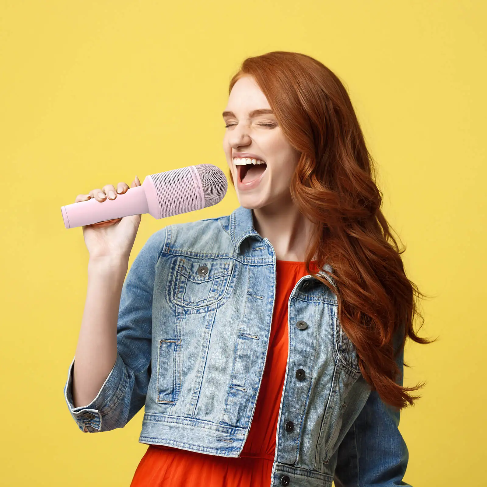 Беспроводной микрофон Fivtek для караоке портативная ручная Колонка с функцией