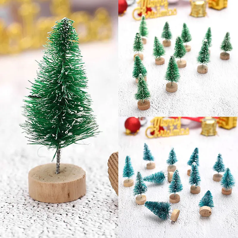 Tabletop Accessories Christmas Tree Decorations Stand Decor Pine Trees Mini Sisal Fiber Desktop Xmas DIY Home Craft | Дом и сад