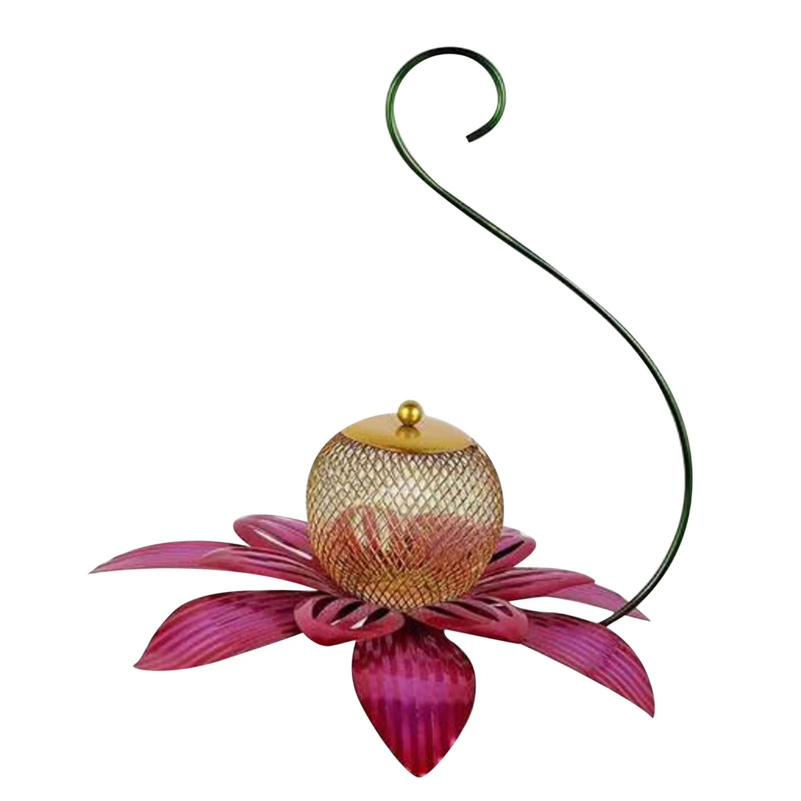 

Flower Design Bird Feeder Creative Metal Bird's Food Storage Tool Crafts for Outdoor Garden Yard Decoration FBS889
