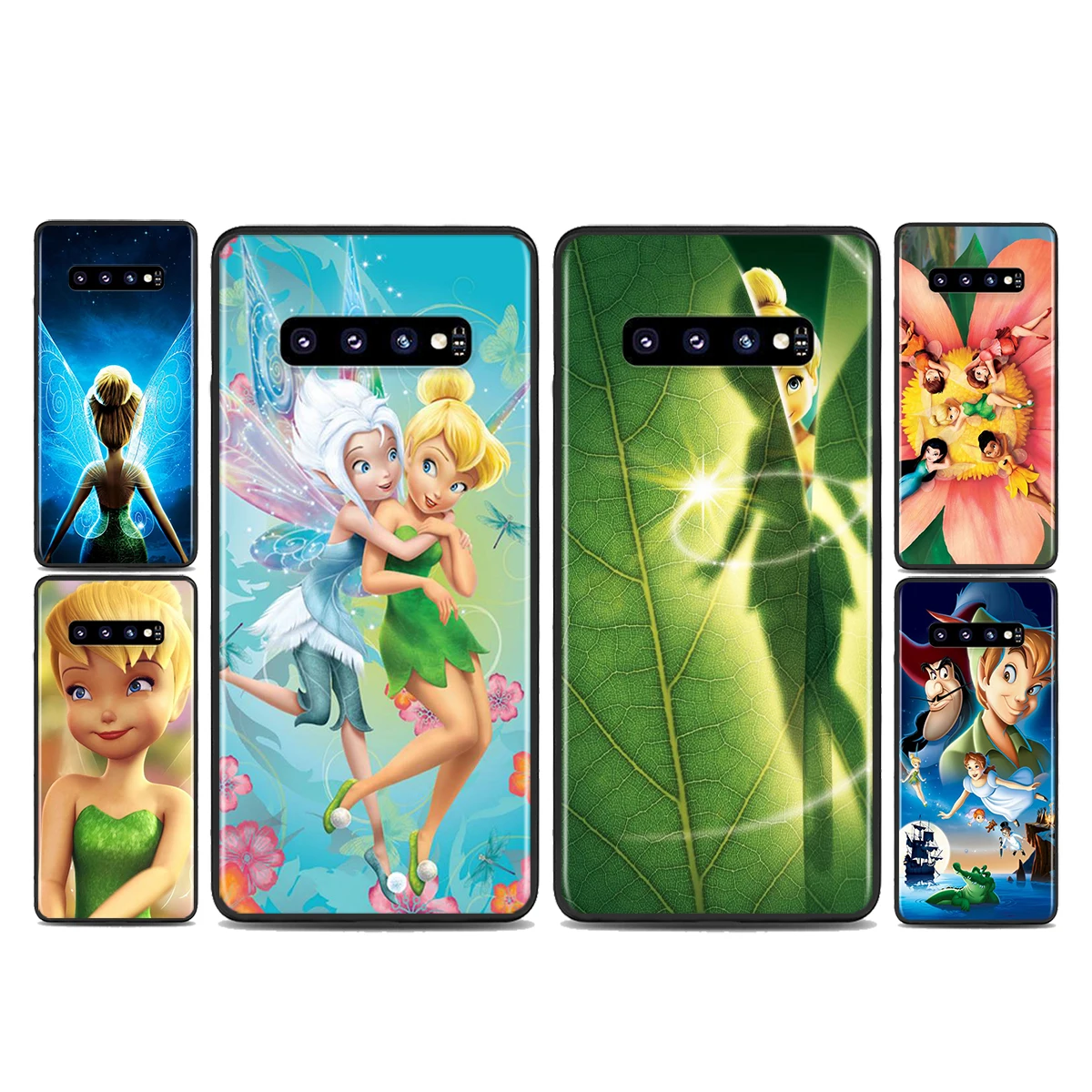 

Disney Tinkerbell princess Phone Case For Samsung Galaxy S21 S20 FE S22 Ultra Pro Lite S10 5G S10E S9 S8 Plus Black Cover