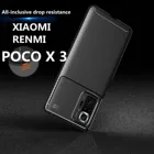 Чехол для телефона из углеродного волокна с защитой от падения для Xiaomi Poco X3 Nfc 11 Lite Ultra 10TPro Redmi Note 10 10S Pro Max 9po, силиконовая задняя крышка