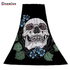 DARMIAN 2021 банное полотенце с синим цветочным принтом черепа быстросохнущее мягкое полотенце из микрофибры s дорожное портативное пляжное одеяло большого размера