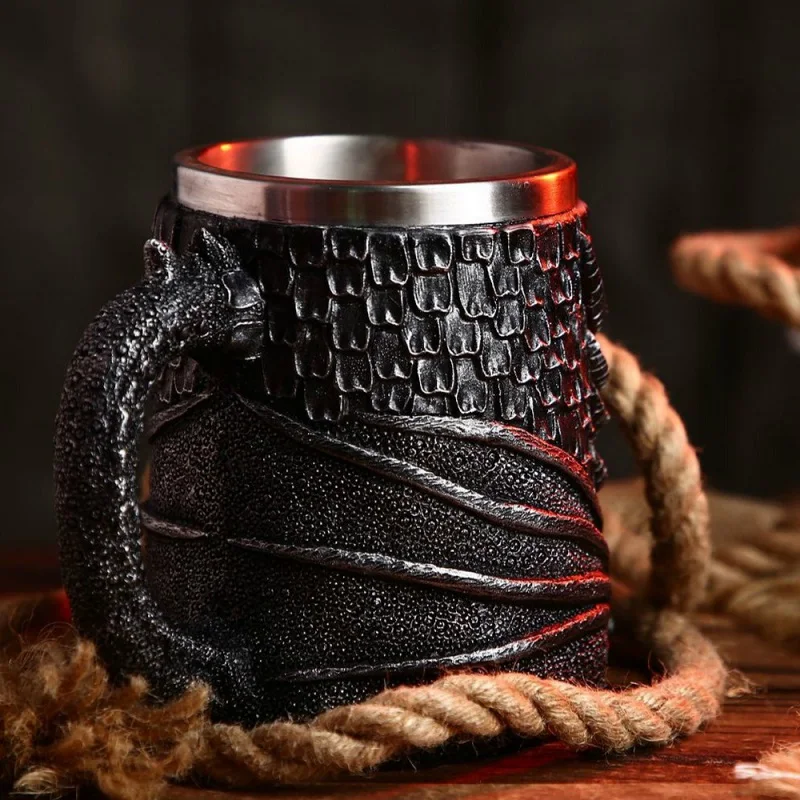 Голова Дракона, нержавеющая сталь, смола, 3D пивная средневековая кружка, Кубок, Игра престолов, кружка для кофе, бокал для вина, кружки, лучший подарок