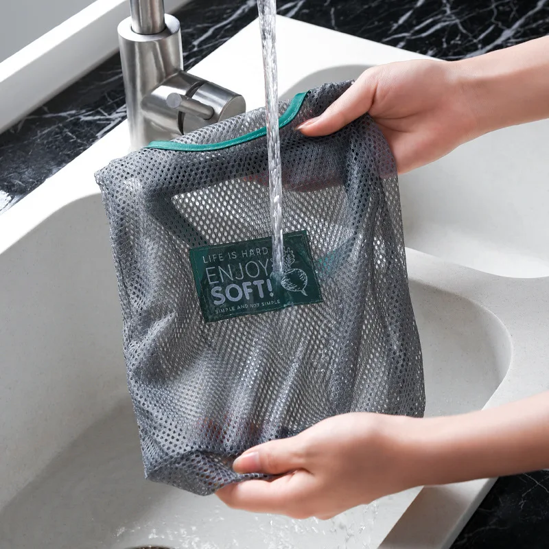 Foldable hanging Storage Pocket Breathable Reusable Mesh Bag Kitchen Folding garlic onion vegetable Sorting Organizer | Дом и сад