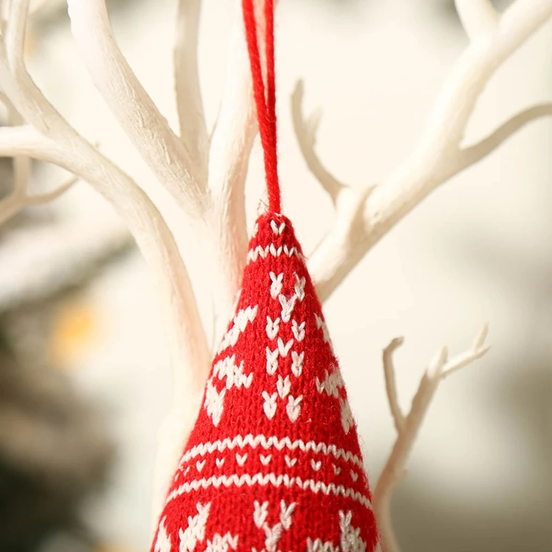 

Подвесная елка, набор из 4 предметов, шерстяные гномы ручной работы Санты-эльфа со светодиодный светильник кой