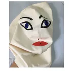 Латексный капюшон ручной работы драма Косплей Маска горничной резиновый клубный костюм