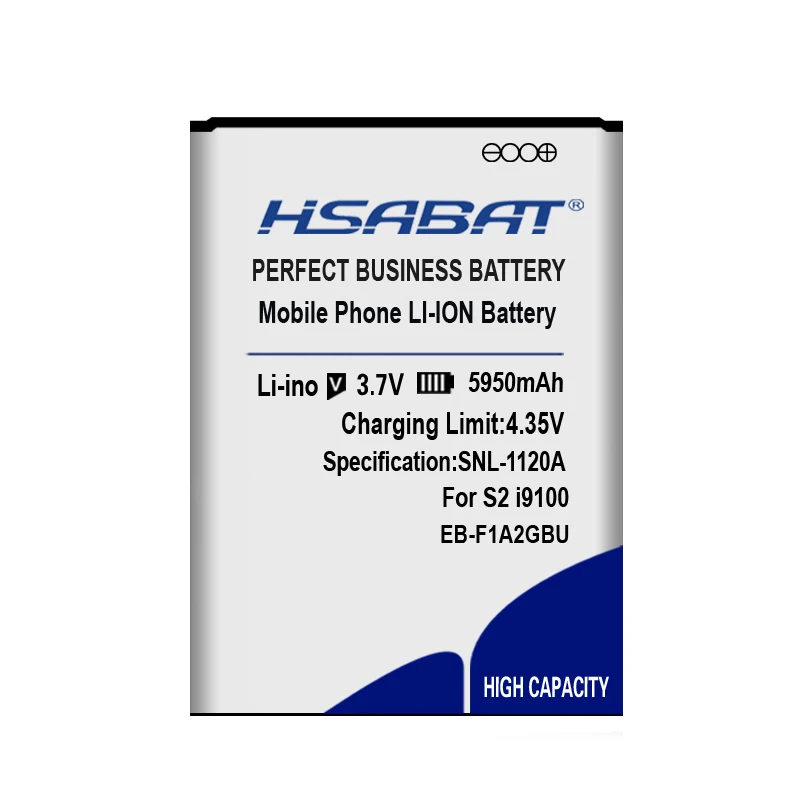 HSABAT новейший аккумулятор 5950 мАч для телефона SAMSUNG Galaxy S2 i9100 9100 i9100g i9103 i9105 i9108 i9050 i9188