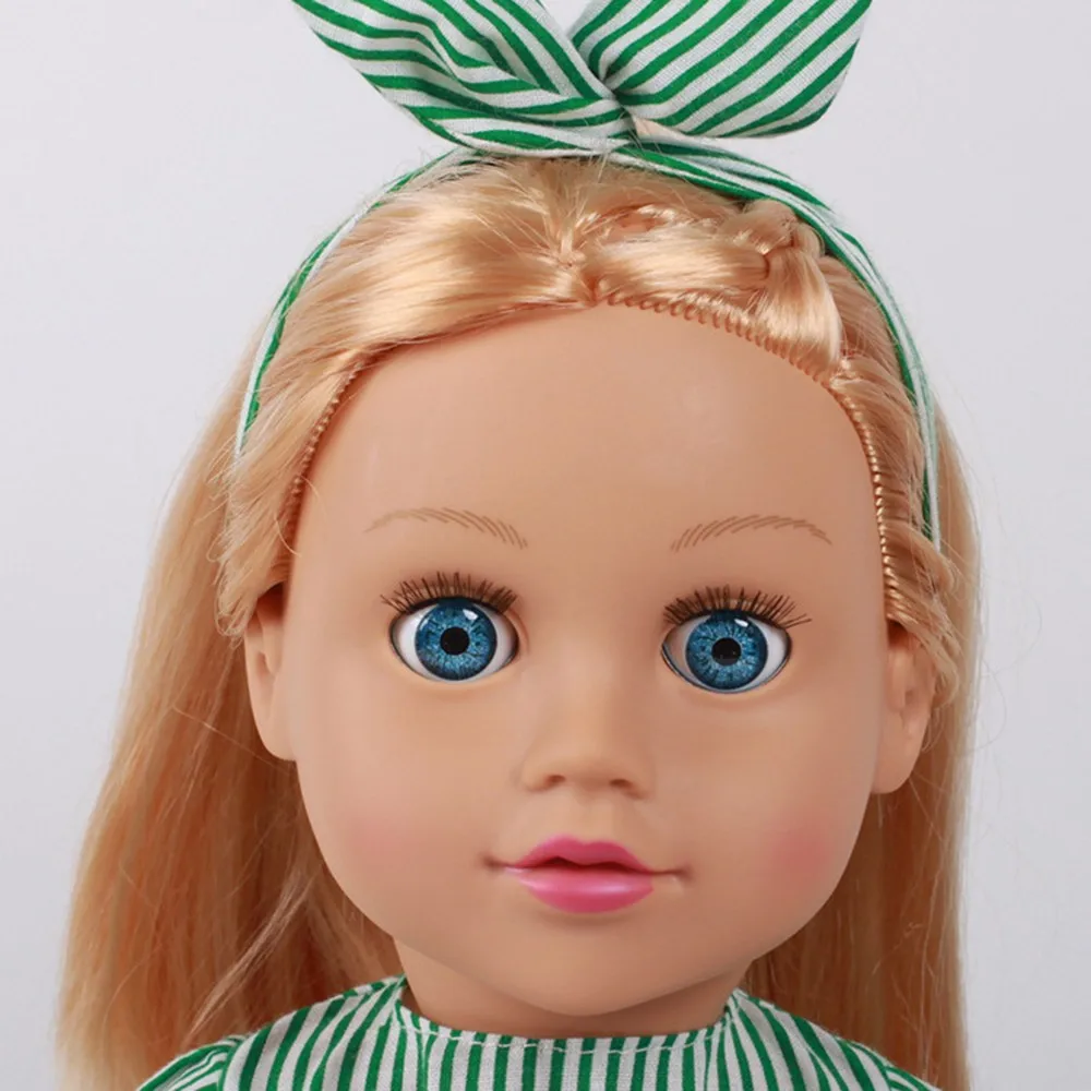 18 дюймов Кукла 45 см Виниловая реборн американская кукла с мигающими глазами и