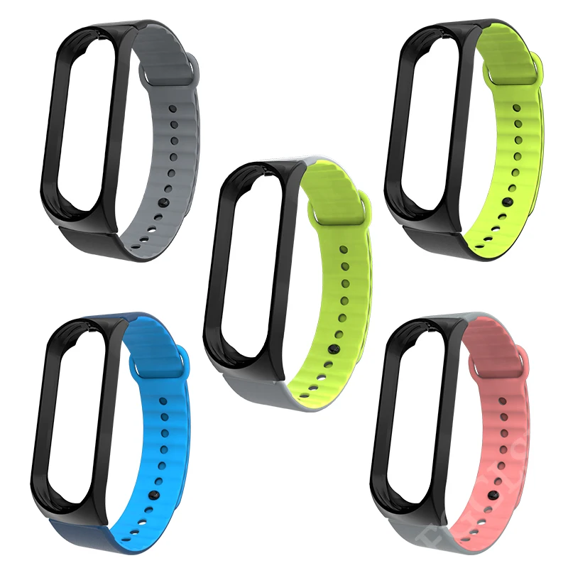 FGCLSY mi Band 4 3 спортивный ремешок для xiaomi mi band 4 3 силиконовый ремешок на запястье аксессуары браслет металлический слот для xiaomi mi band 4