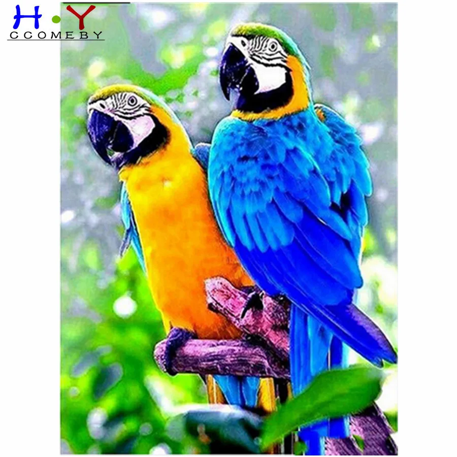 

Diamond Painting Animals Full Square 5D DIY Diamond Embroidery Bird Rhinestones Mosaic Parrot Cross Stitch Home Decor