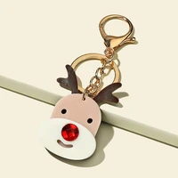 fashion personality key chain christmas elk acrylic keychain ornaments