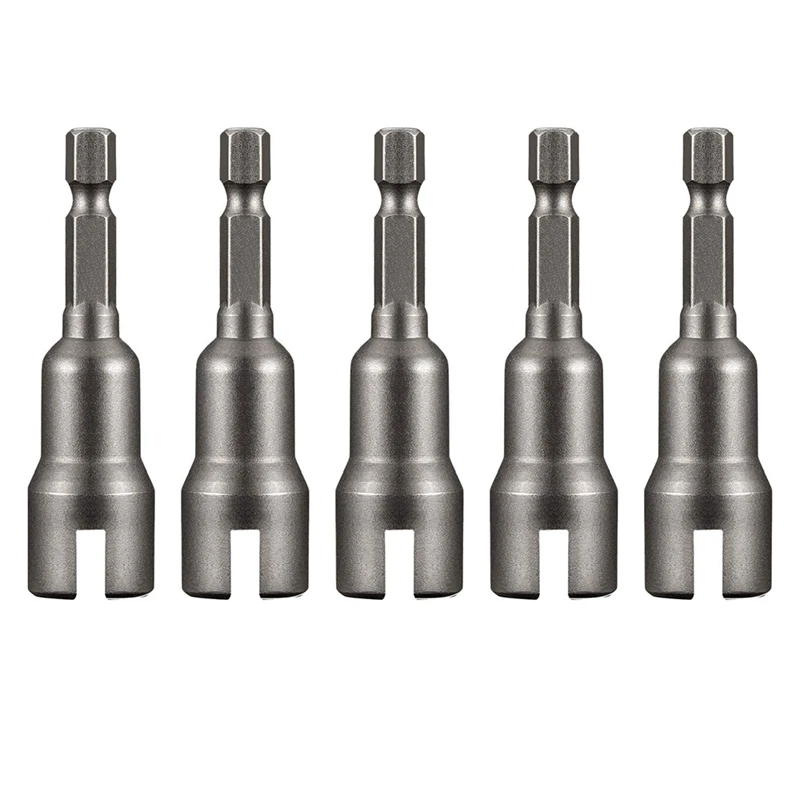 

5Pcs Power Wing Nut Driver Set Slot Wing Nuts Drill Bit Socket Wrenches Tools Set 1/4 Inch Hex Shank Steel Drills Bits