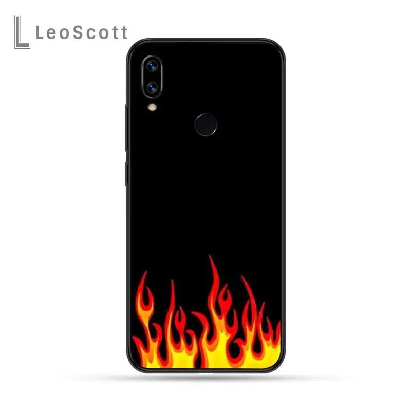 

Cool red flames green flame Phone Case For Xiaomi Redmi Note 4 4x 5 6 7 8 pro S2 PLUS 6A PRO