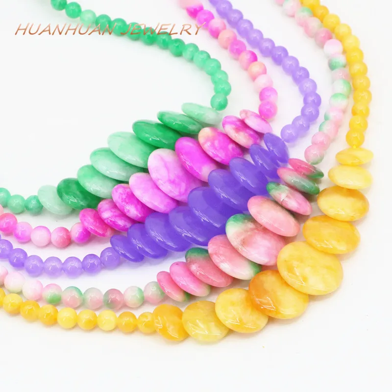 

Ожерелье с круглыми бусинами из нефрита, 6 мм, 8 цветов