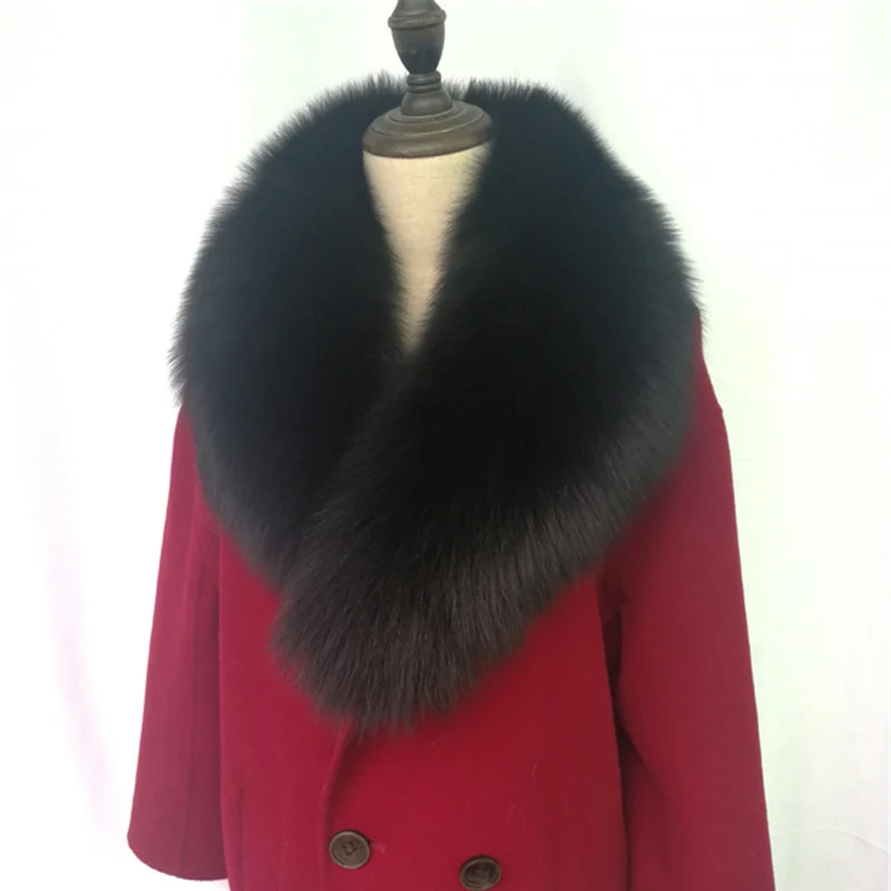 Женское зимнее модное пальто с воротником из натурального Лисьего меха мягкие