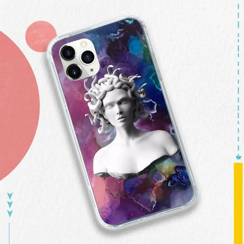 

Plaster Medusa Retro Art Aesthetics Phone Case for iPhone 11 12 pro XS MAX 8 7 6 6S Plus X 5S SE 2020 XR