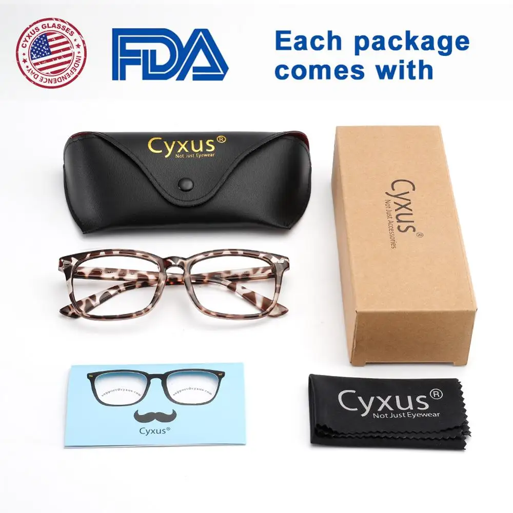 Квадратные очки Cyxus для мужчин и женщин оправа чтения с прозрачными линзами