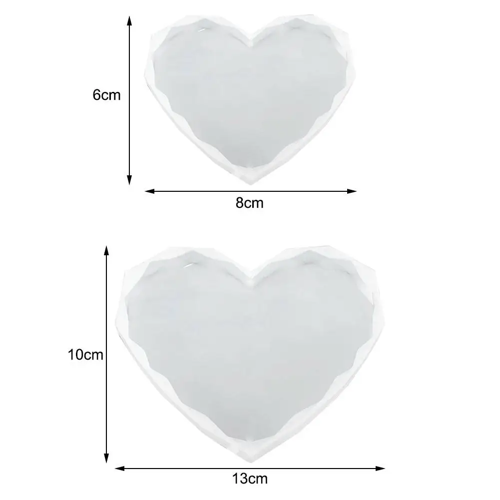 

DIY Resin Crystal Epoxy Mold Love Heart Coaster Crafts Casting Silicone Mould