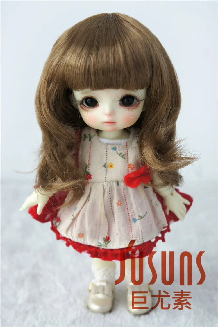JD045 1/12 1/8 Петти длинный курчавый BJD синтетический парик для куклы мохеровый Размер