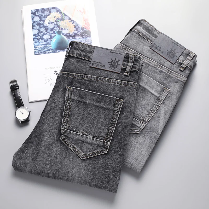 

New 2021, summer, stretch, slim, jeans, fashion, high-quality, business, casual, thin, jeans