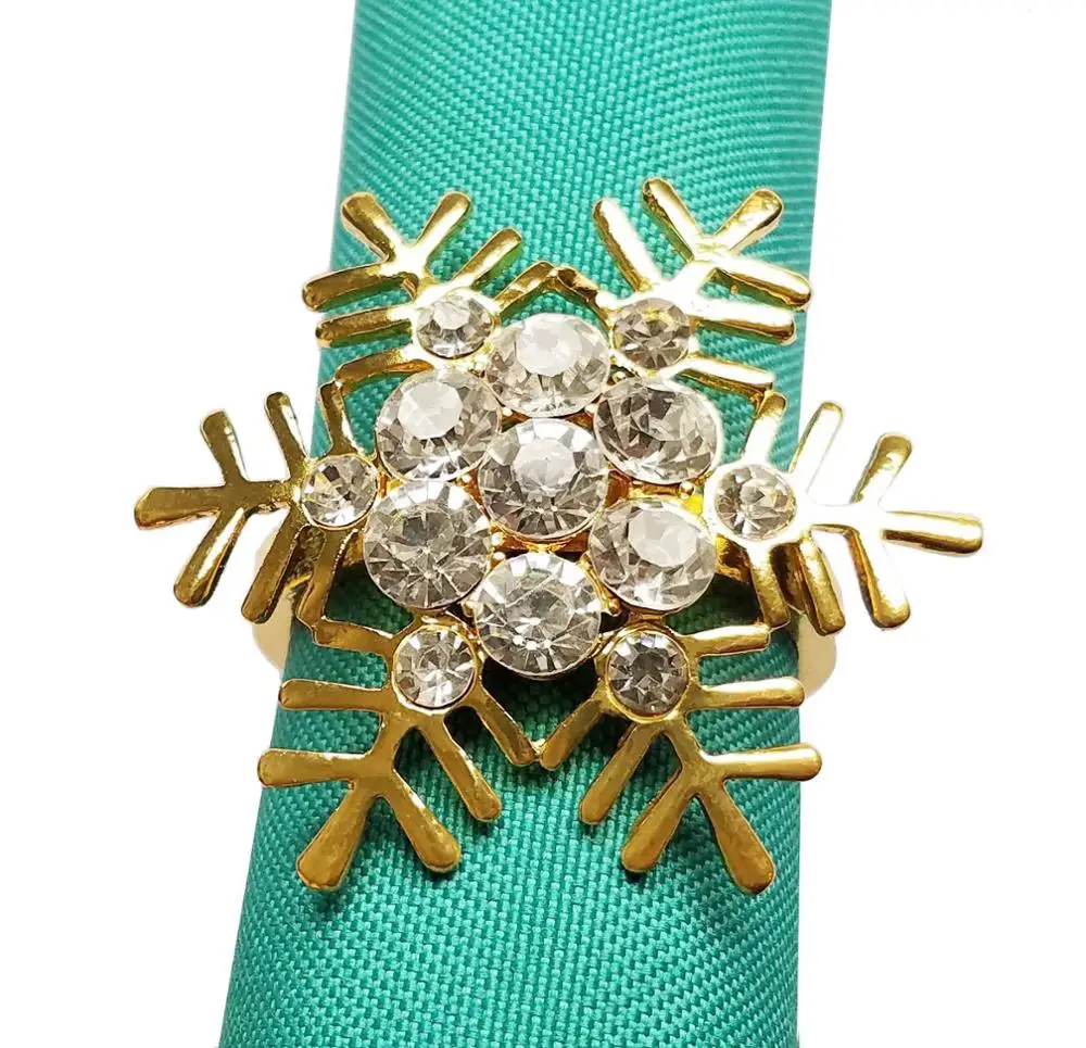 10PCS Upscale hotel Christmas snowflake napkin ring buckle cloth towel | Дом и сад