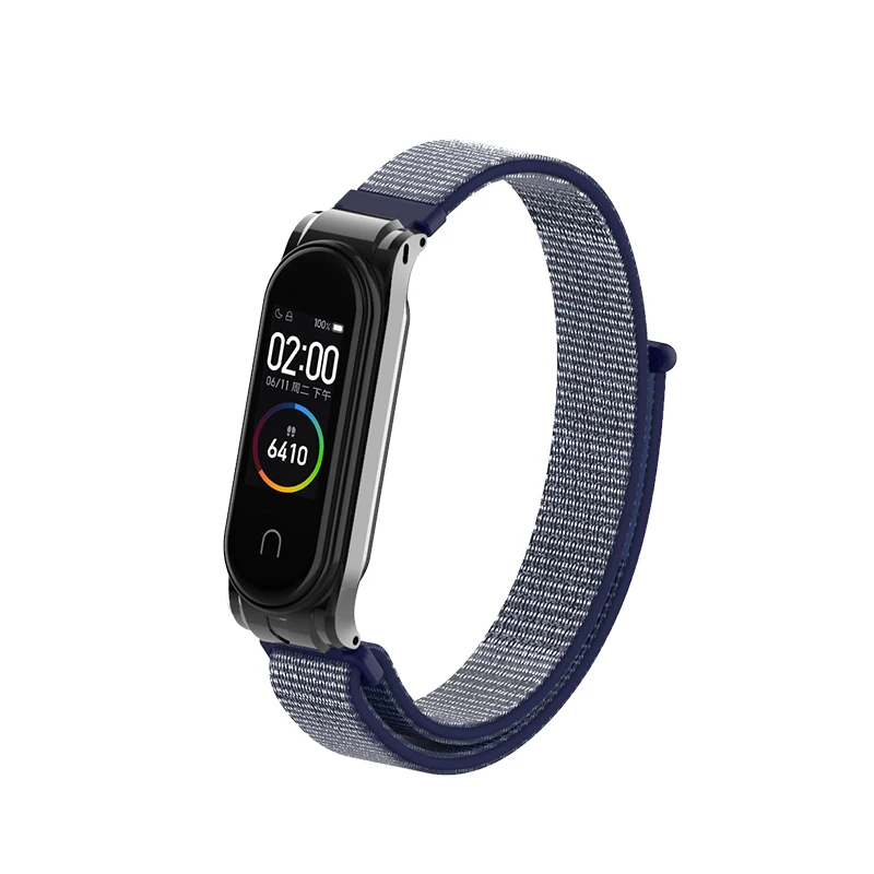 7397 Нейлоновый браслет-петля для Xiaomi mi, ремешок 4/3, mi Band 4, аксессуары для Xiaomi mi, ремешок 3, сменный ремешок - Цвет: 7397