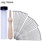 30 шт. шерстяной вязальные иглы для рукоделия вышивка иглой контакты 3 Размеры Войлок рябое иглы Набор с деревянной ручкой швейная фурнитура