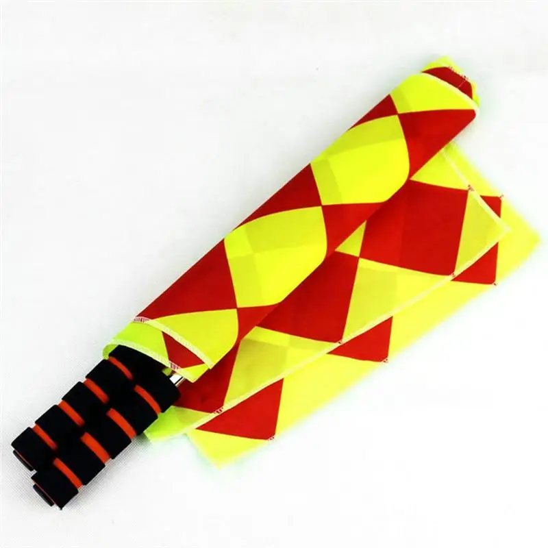 2 шт. патрульный флаг ручной границы футбольного судьи перманента рефери