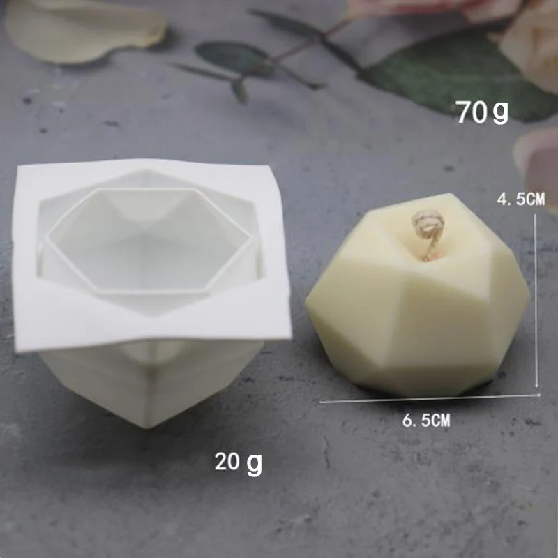 

Multilateral Diamond Face Cube DIY Candle Silicone Mold Creative Handmade Tool
