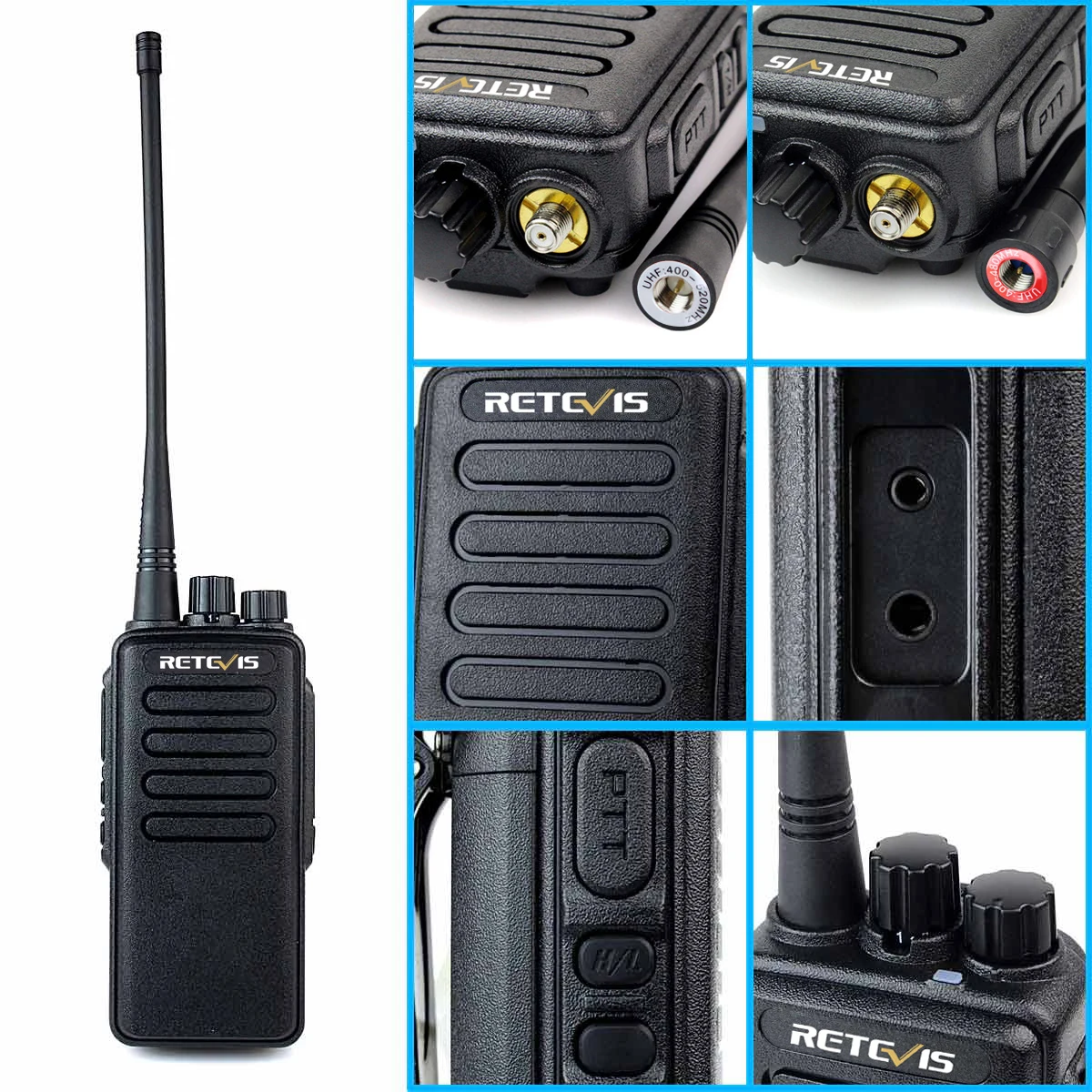 Высокая мощность 10 Вт Профессиональная рация Retevis RT1 VHF (или UHF) VOX 3000 мАч две
