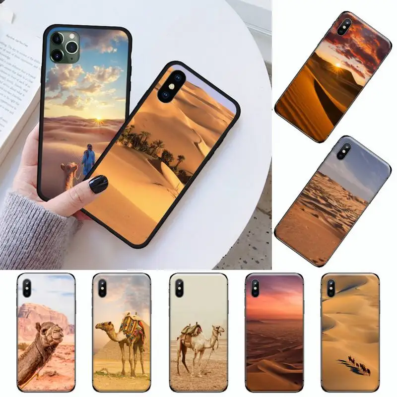 

Hot Desert Camel Oasis Phone Case For iphone 12 11 13 7 8 6 s plus x xs xr pro max mini
